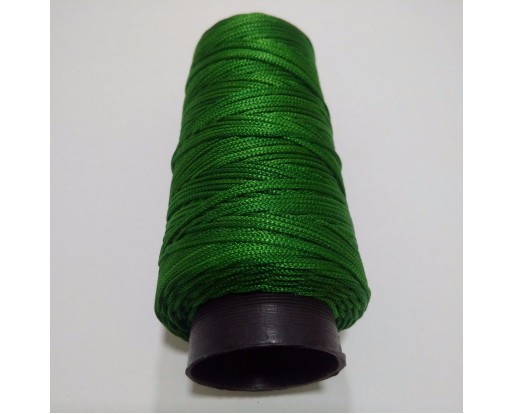 DARK GREEN Viscose Rayon Cord Dori Thread Yarn - For Embroidery Crochet Knitting Lace Jewelry - 170+ Yards - 70+ Grams